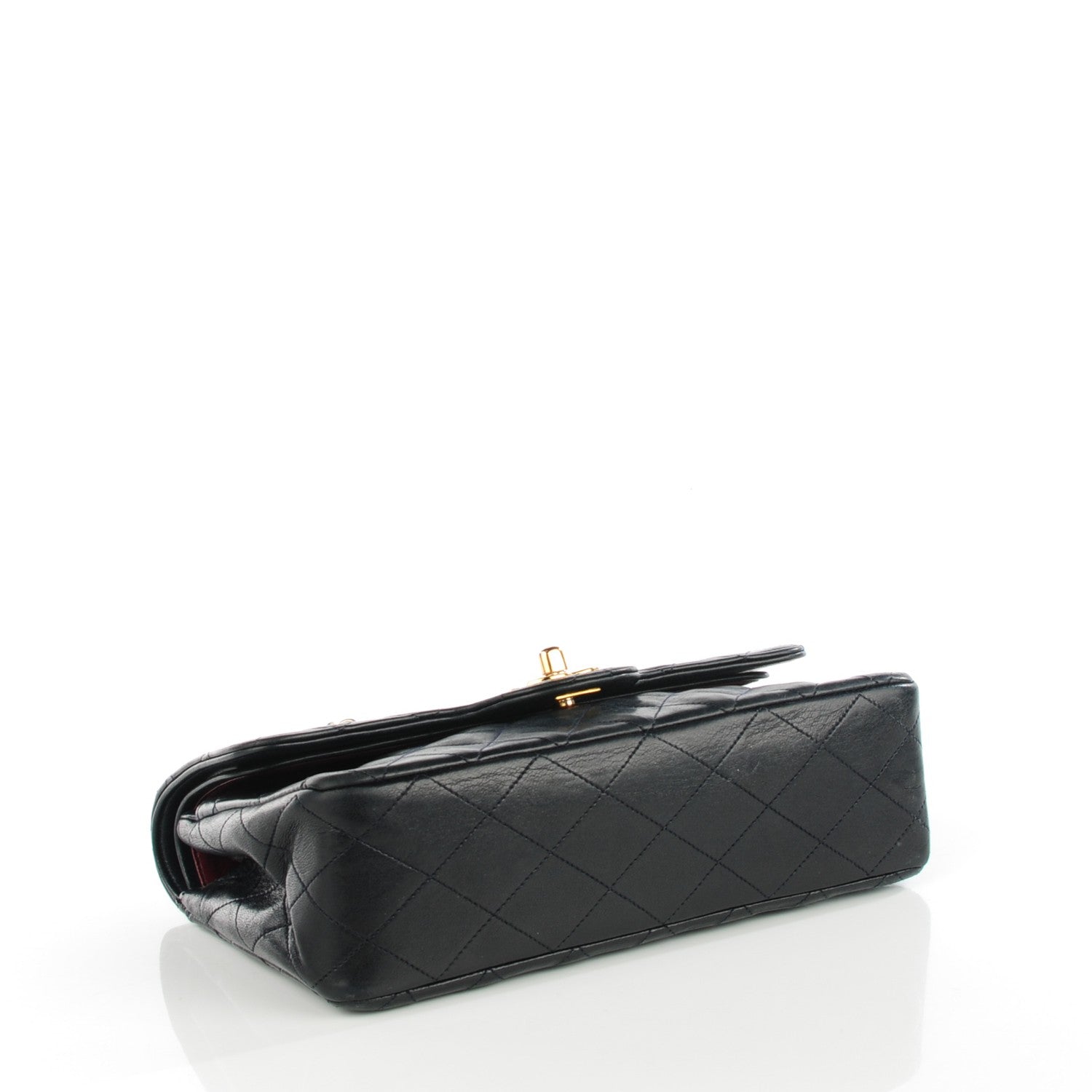 Chanel Lambskin Quilted Medium Double Flap Navy 4 of 9
