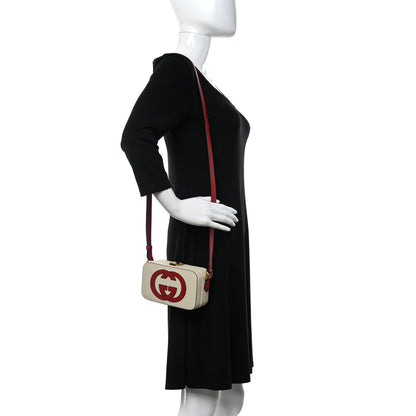 Gucci Vitello Eclipse Mini Interlocking G Shoulder Bag Mystic White Hibiscus Red 2 of 13