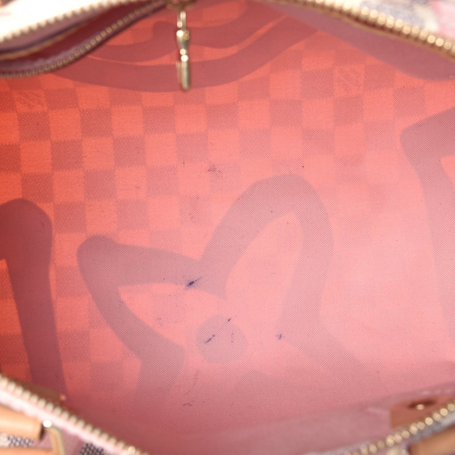 Damier Azur Tahitienne Speedy Bandouliere 30 Rose Ballerine