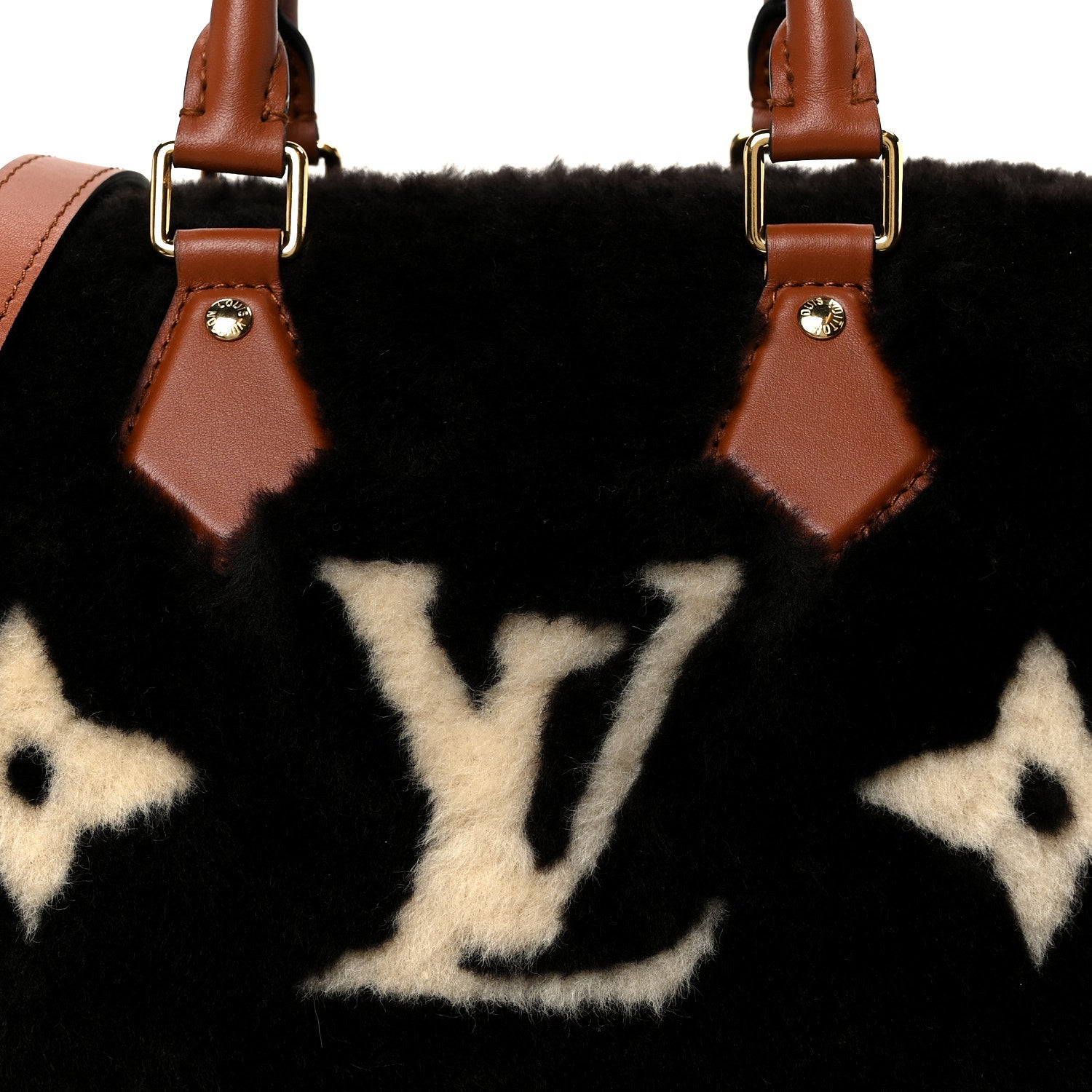 Louis Vuitton Shearling Monogram LV Ski Cozygram Speedy