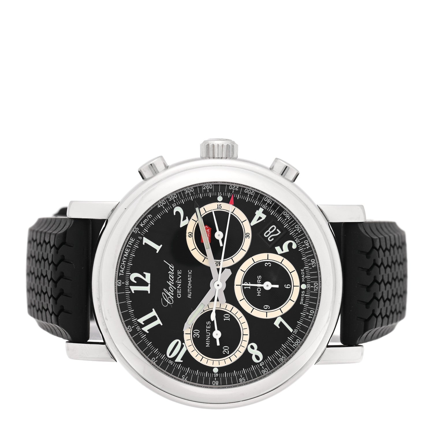 Chopard Stainless Steel Rubber 39mm Mille Miglia Chronograph Automatic Watch Black 2 of 4