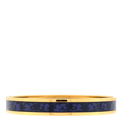 Hermes Enamel Printed Narrow Balcon du Guadalquivir Bracelet 65 Blue 2 of 3