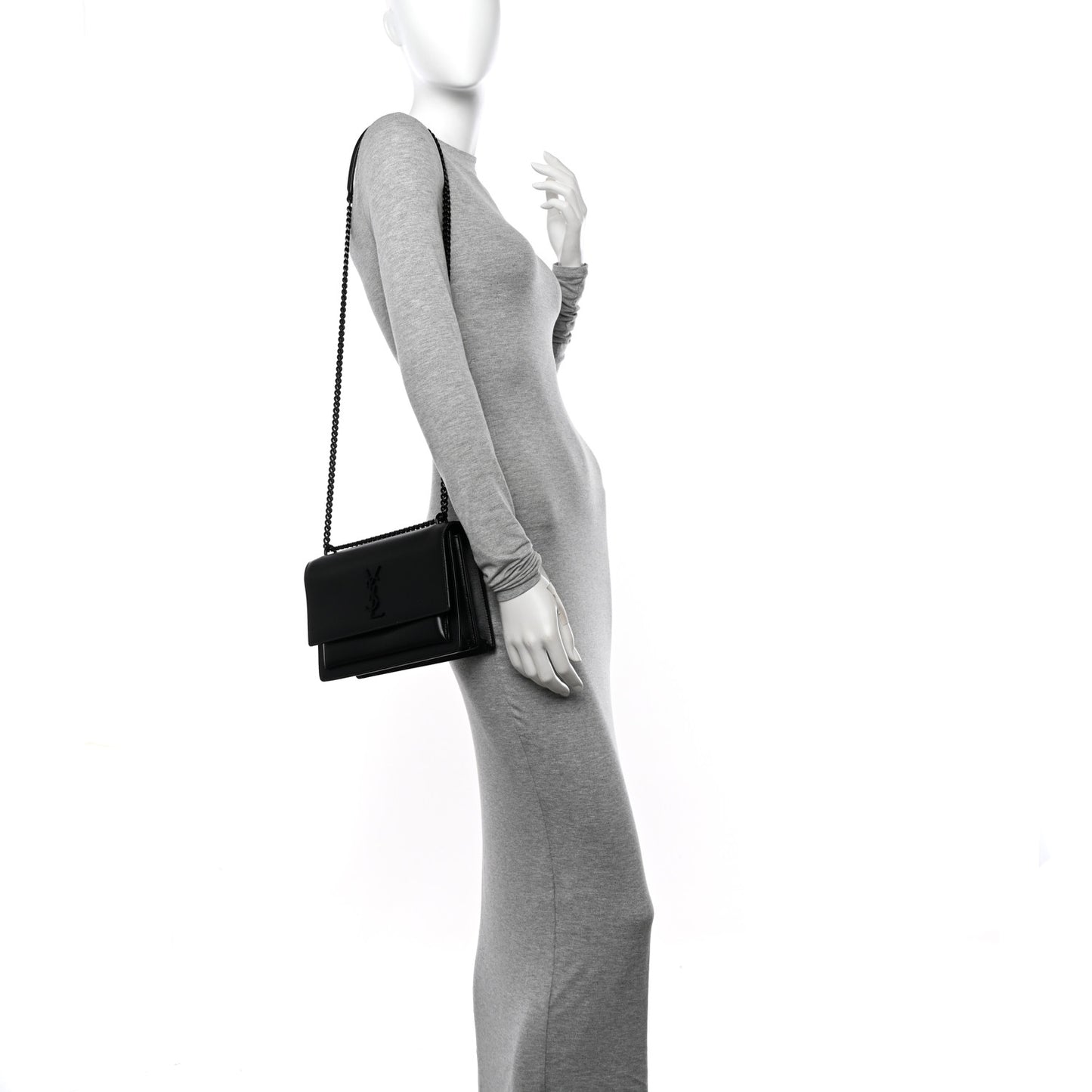 Calfskin Medium Monogram Monochrome Sunset Black