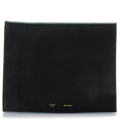 Celine Smooth Lambskin iPad Folio Clutch Black 1 of 9