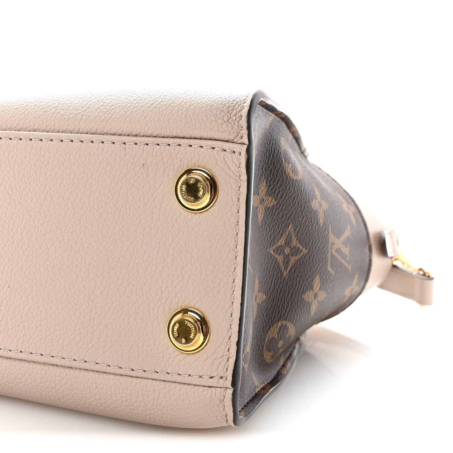 Louis Vuitton Calfskin Monogram On My Side PM Greige 9 of 9