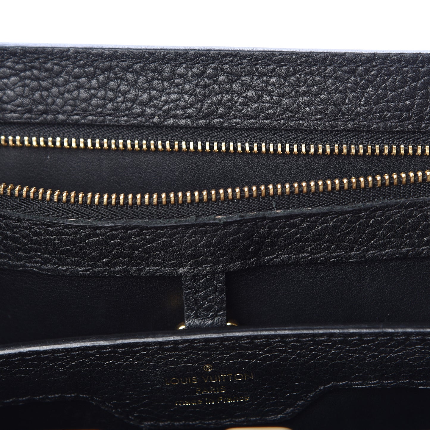 Taurillon Studded Capucines PM Black