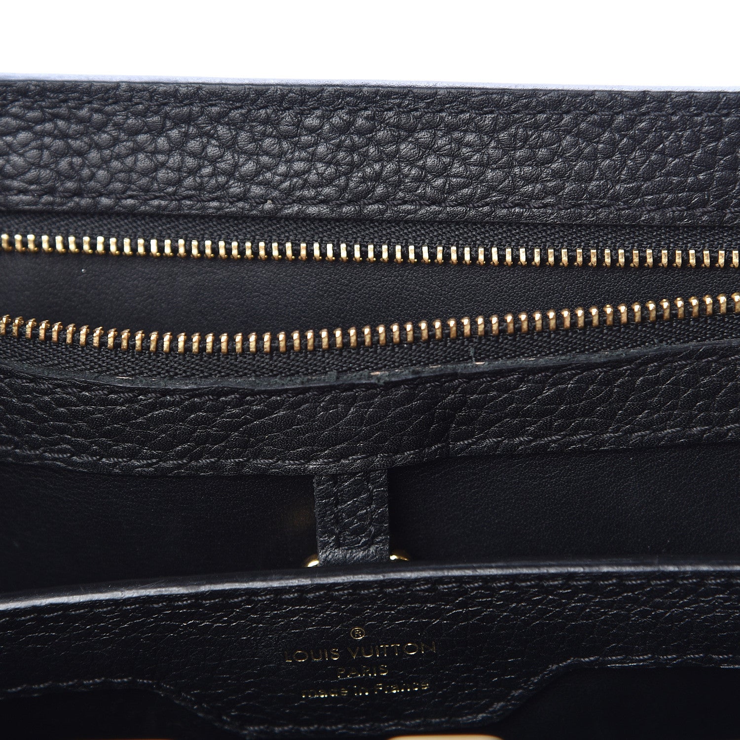 Louis Vuitton Taurillon Studded Capucines PM Black 7 of 10