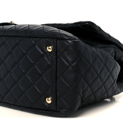 Chanel Calfskin Quilted XXL Travel Flap Bag Black 11 of 11