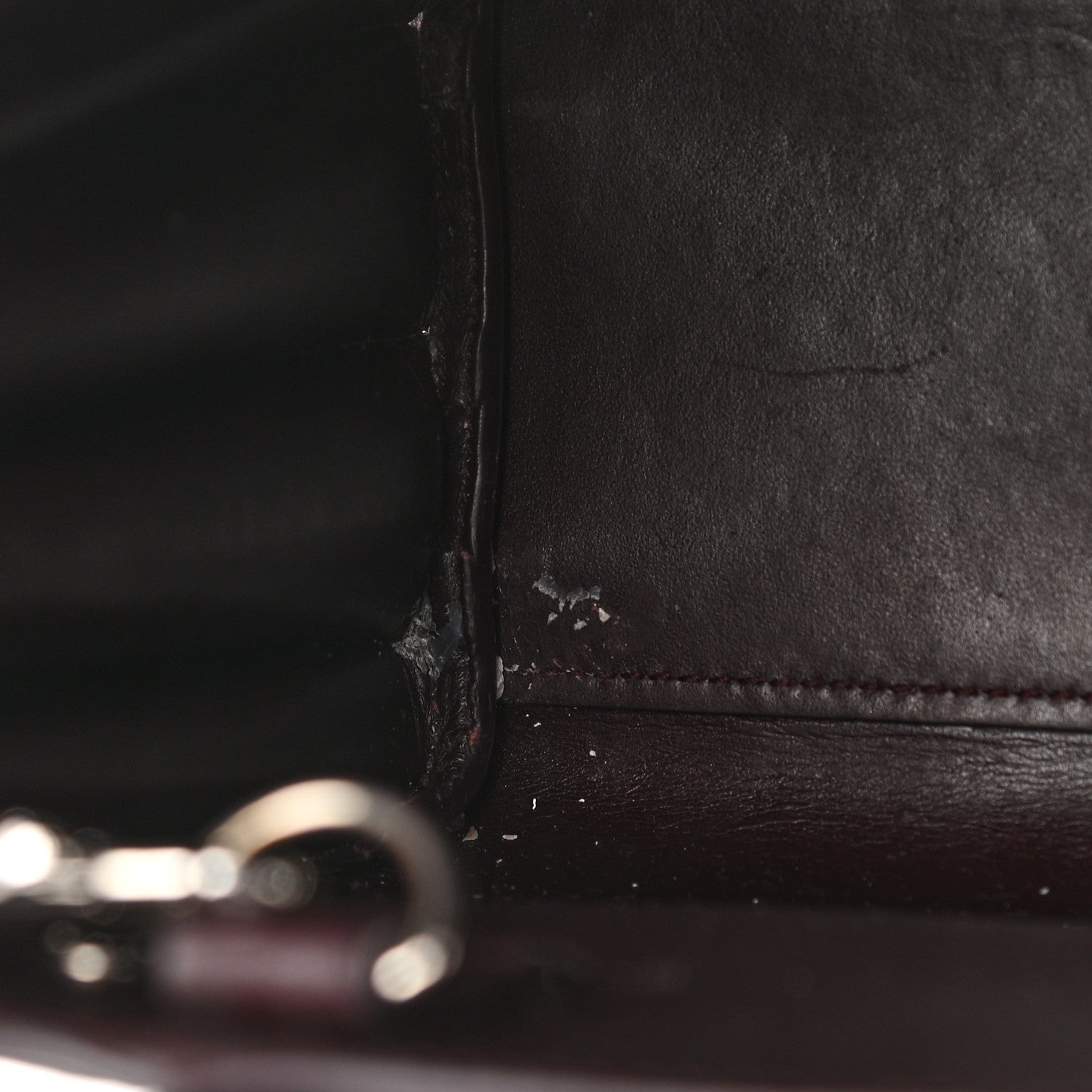 Saint Laurent Calfskin Crocodile Embossed Nano Sac De Jour Bordeaux 13 of 13