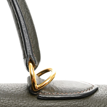 Hermes Vache Liegee Kelly Retourne 35 Vert Bronze 13 of 20