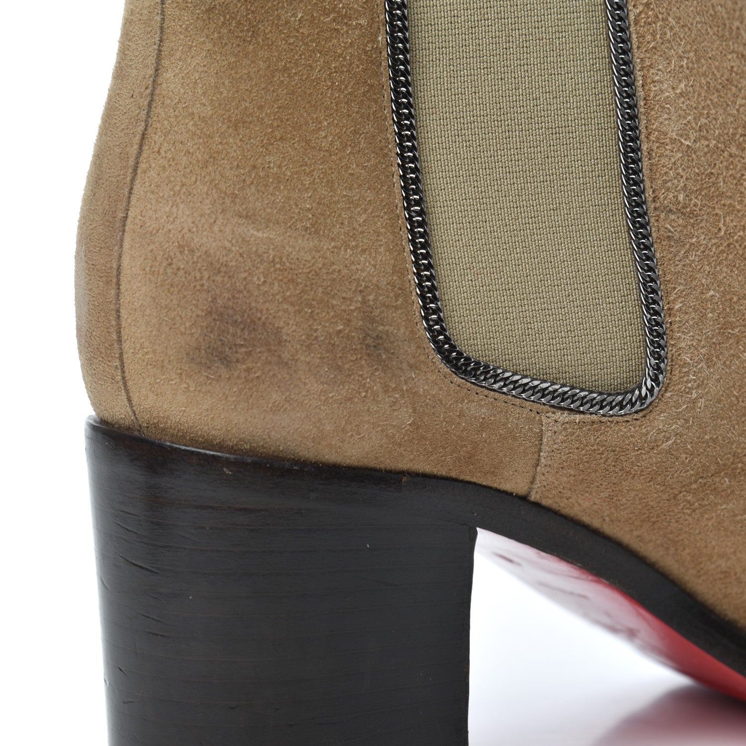 Christian Louboutin Veau Velours Otaboo 70 Chelsea Boots 39 Camel 10 of 25