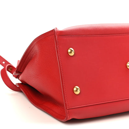 Saint Laurent Calfskin Small Classic Y Cabas Red 8 of 10