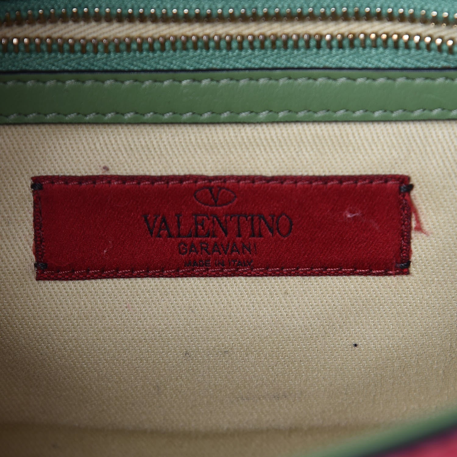 Valentino Garavani Vitello Small Glam Lock Rockstud Flap Green Deep Rose Grey Scarlet 9 of 12