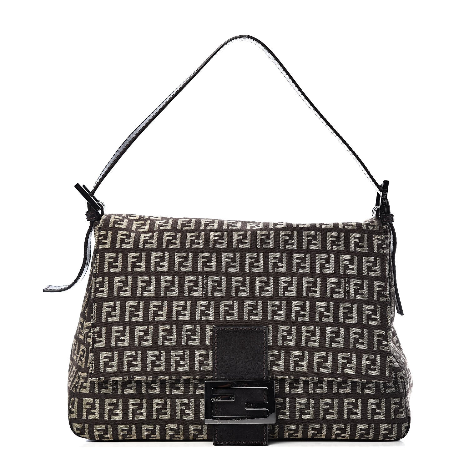 Fendi Zucchino Vitello Mama Baguette Testa di Moro Beige 1 of 9