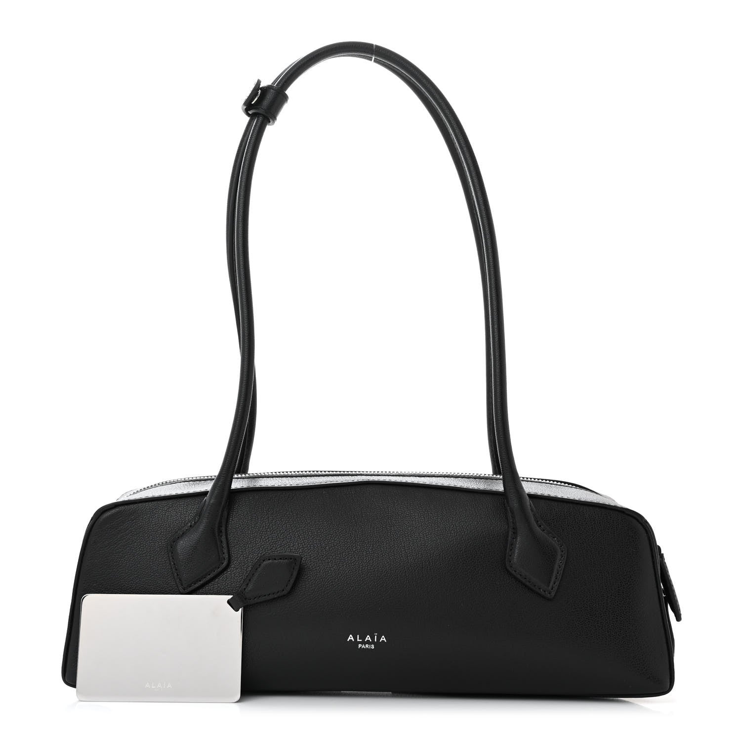 Alaia Shiny Goatskin Medium Le Teckel Bag Black 3 of 10