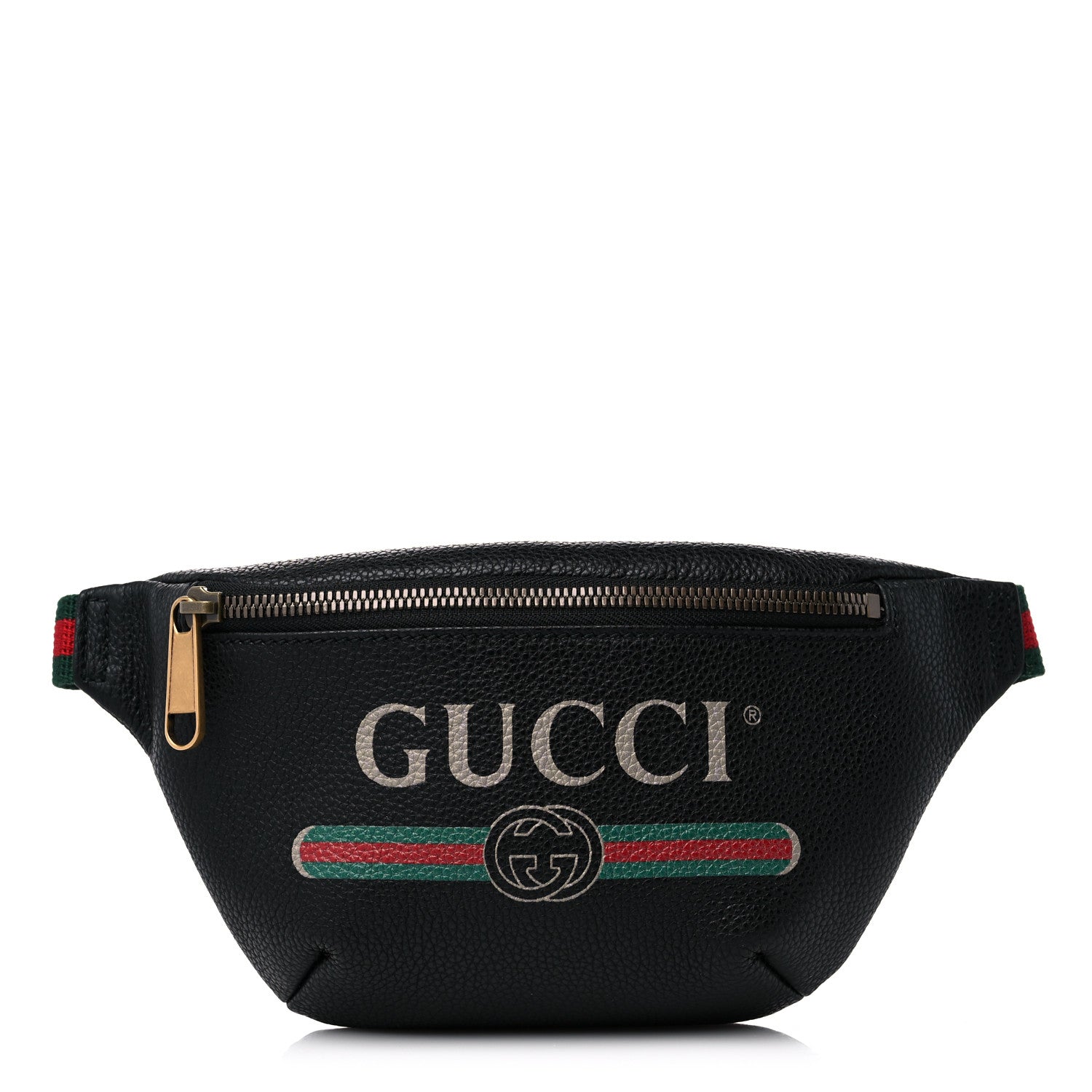 Gucci Grained Calfskin Small Logo Belt Bag Black 1 of 9
