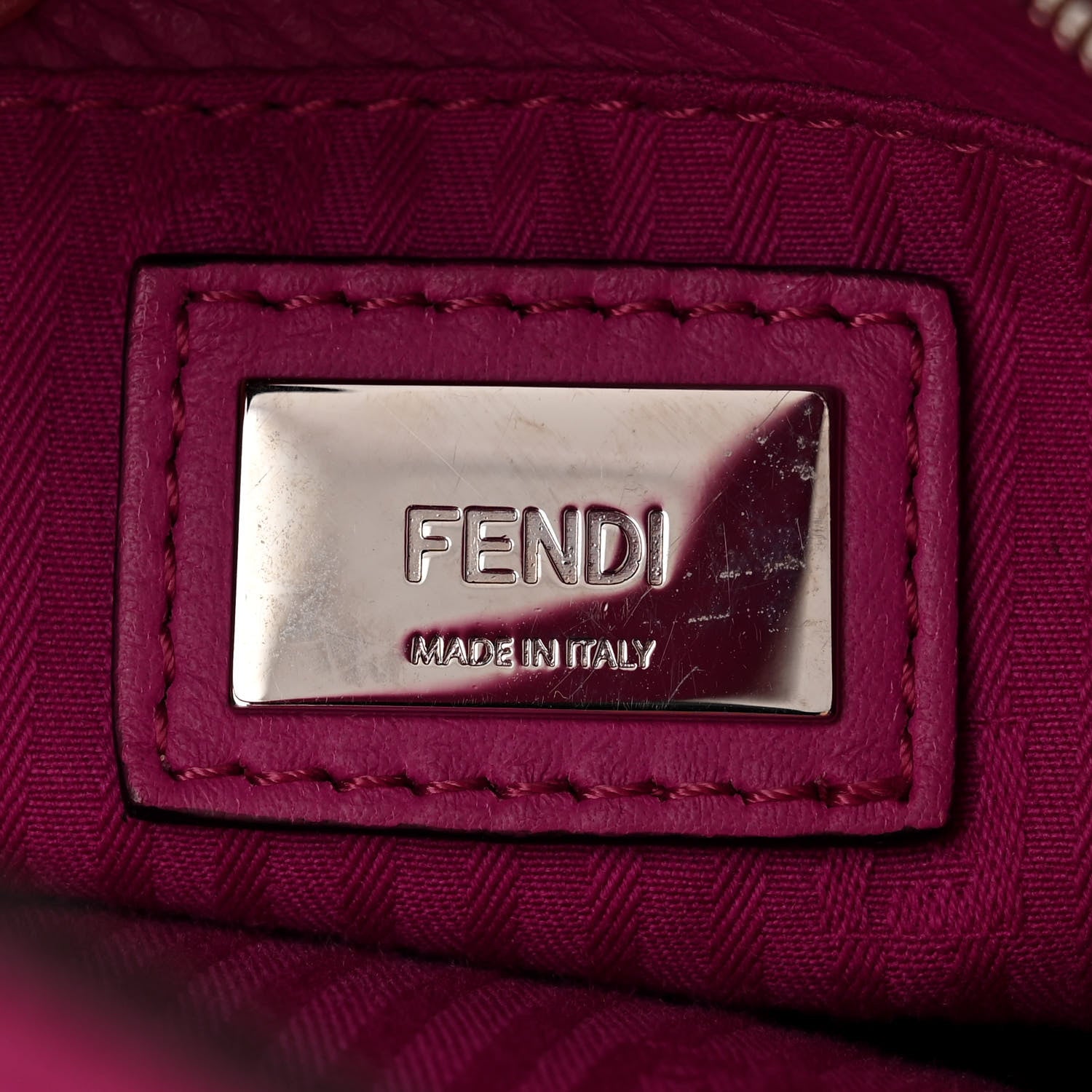 Fendi Vitello Elite Petite 2Jours Tote Magenta 6 of 12