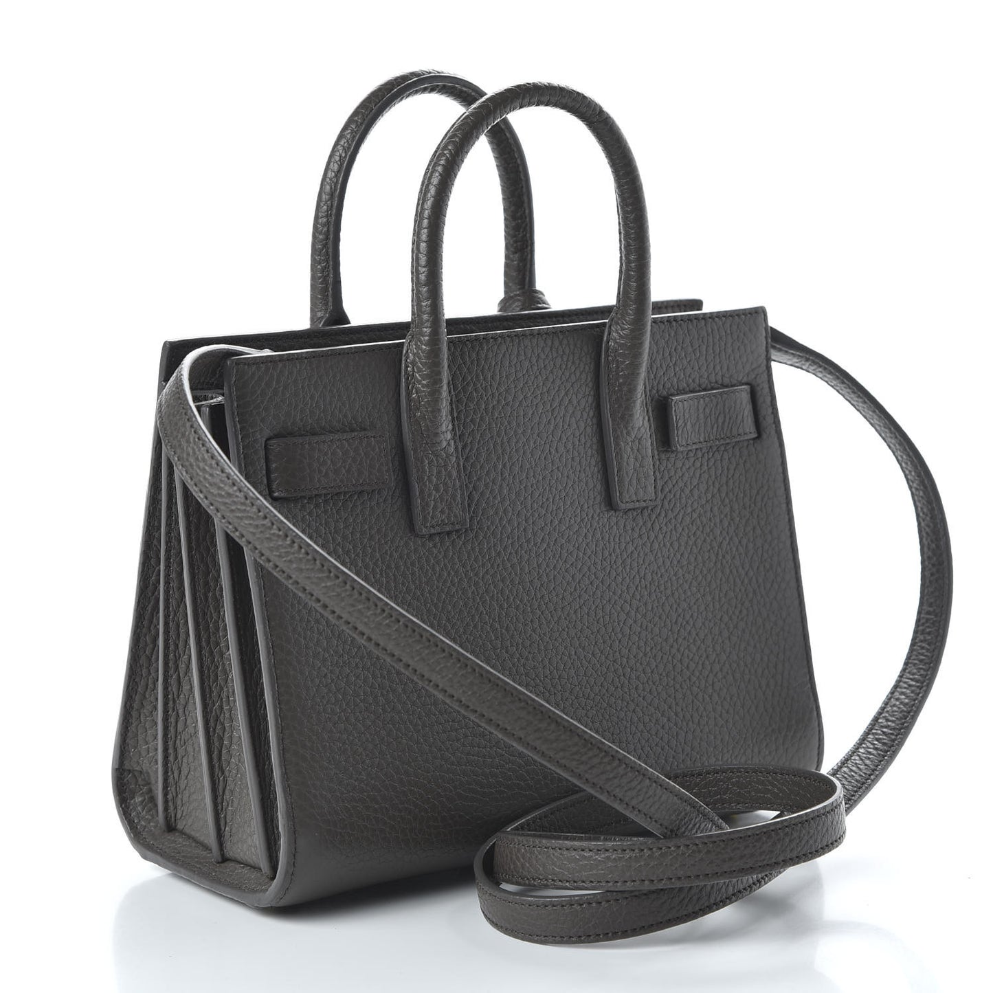 Grained Calfskin Nano Sac De Jour Fog