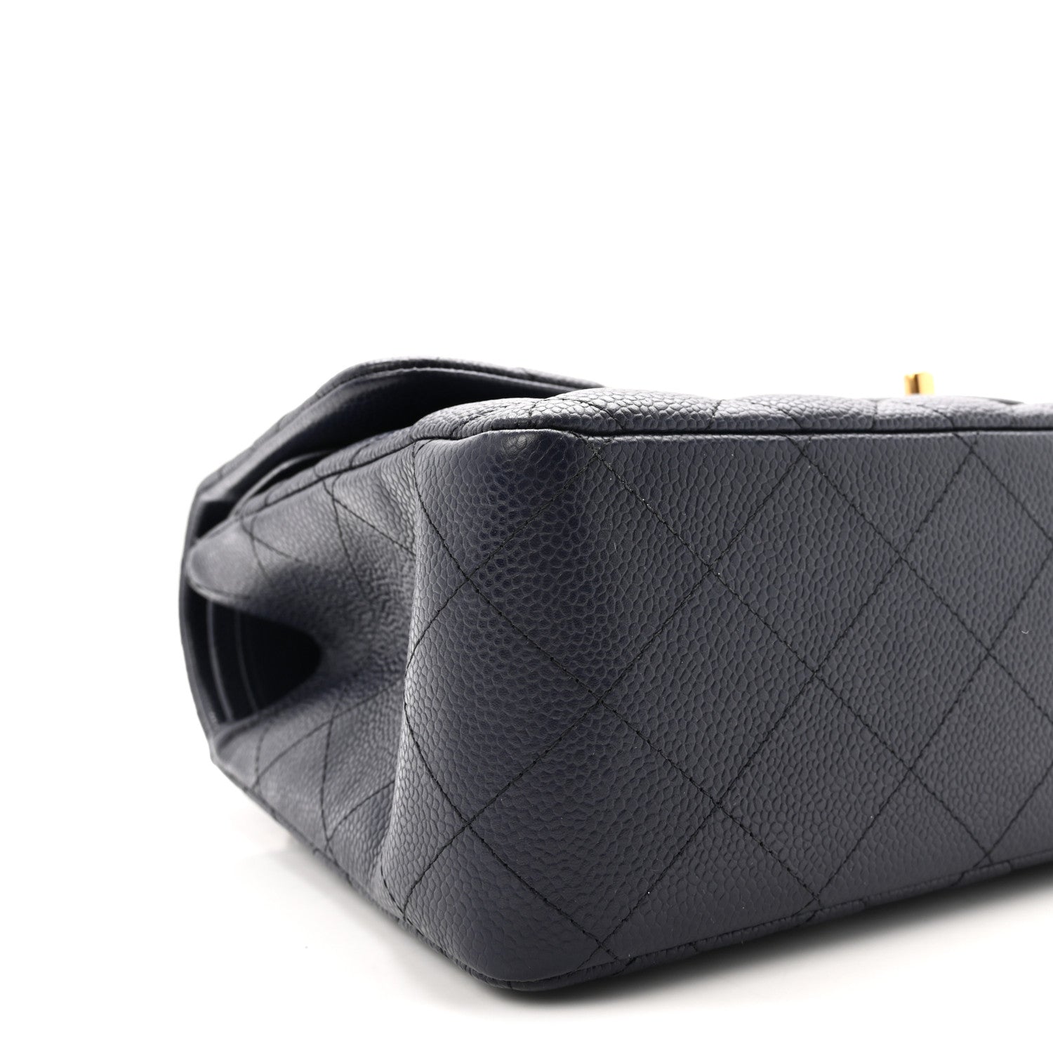 Chanel Caviar Quilted Jumbo Double Flap Navy Blue 9 of 10