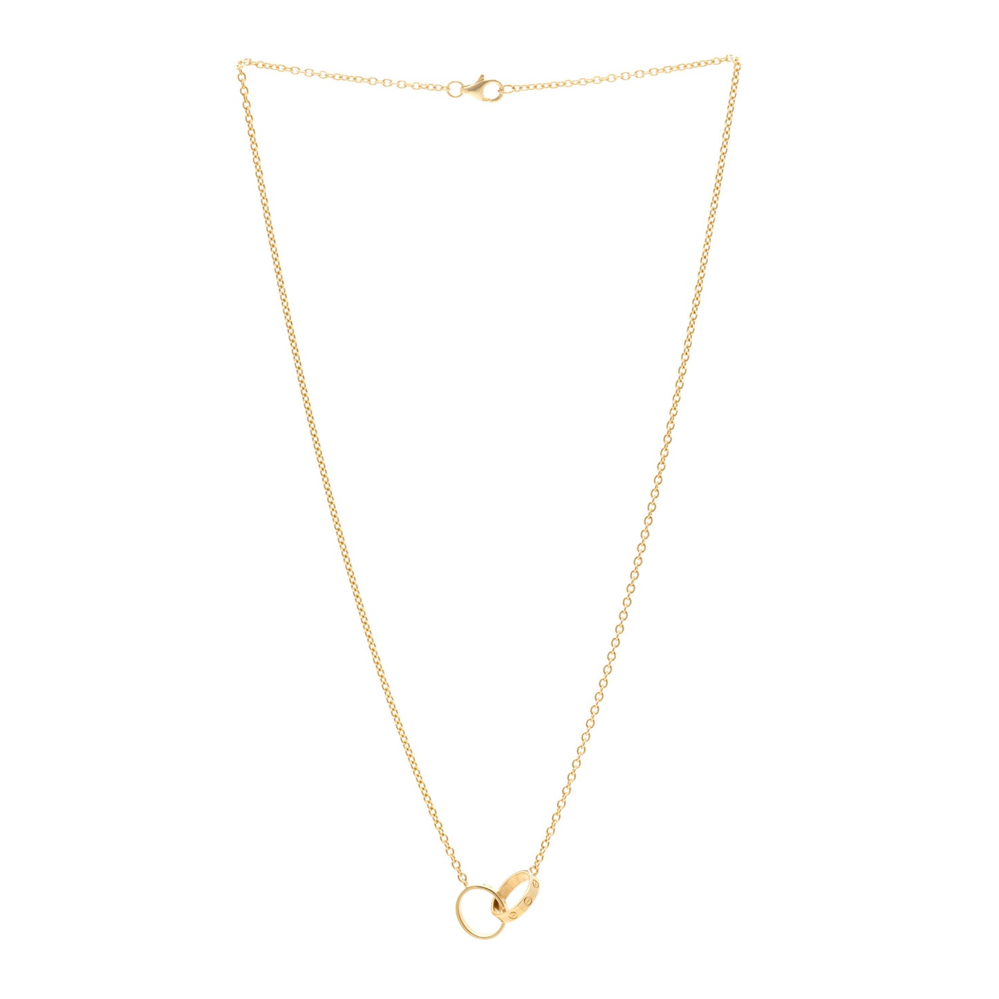 18K Yellow Gold Interlocking LOVE Necklace