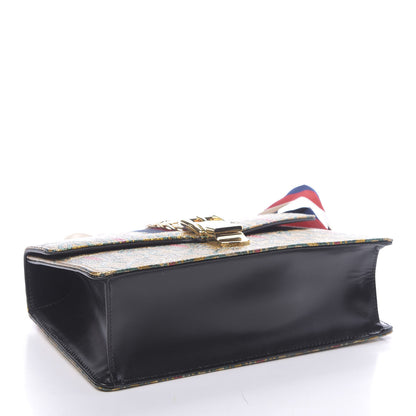 Gucci Iridescent Brocade Small Sylvie Shoulder Bag Gold 4 of 10