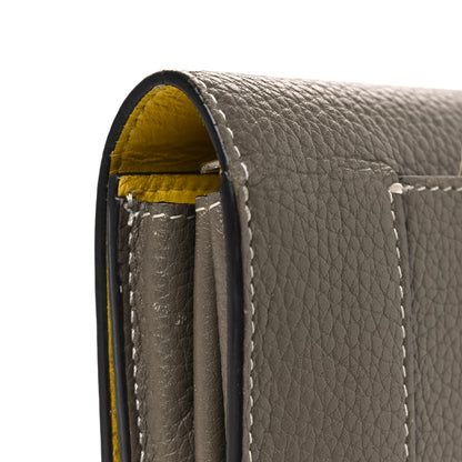 Celine Drummed Calfskin Large Multifunction Flap Wallet Souris 8 of 13