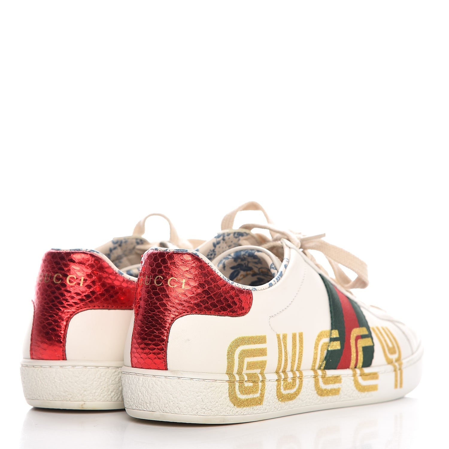 Gucci X SEGA Calfskin Ayers Web Guccy Womens Ace Sneakers 37 White 4 of 12