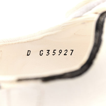 Chanel Calfskin Printed Velcro Dad Sandals 39 White Black 8 of 10