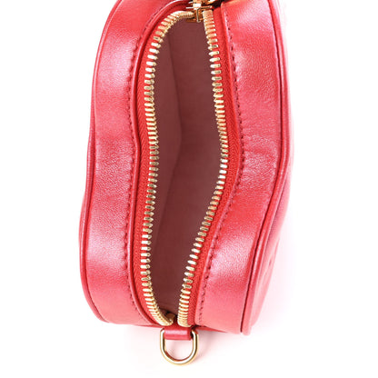 Louis Vuitton Lambskin Embossed Monogram Fall In Love Sac Coeur Heart Chain Bag Lipstick Red 4 of 4