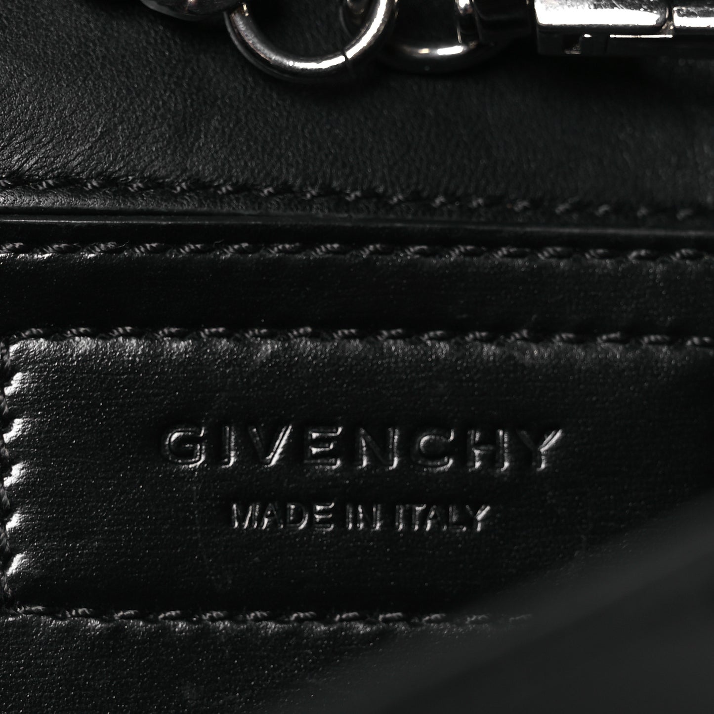 Calfskin Infinity Flap Clutch Black
