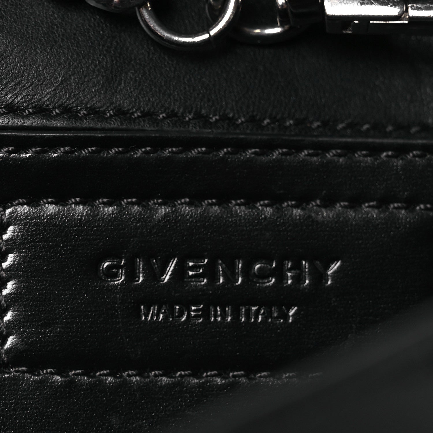 Givenchy Calfskin Infinity Flap Clutch Black 6 of 13
