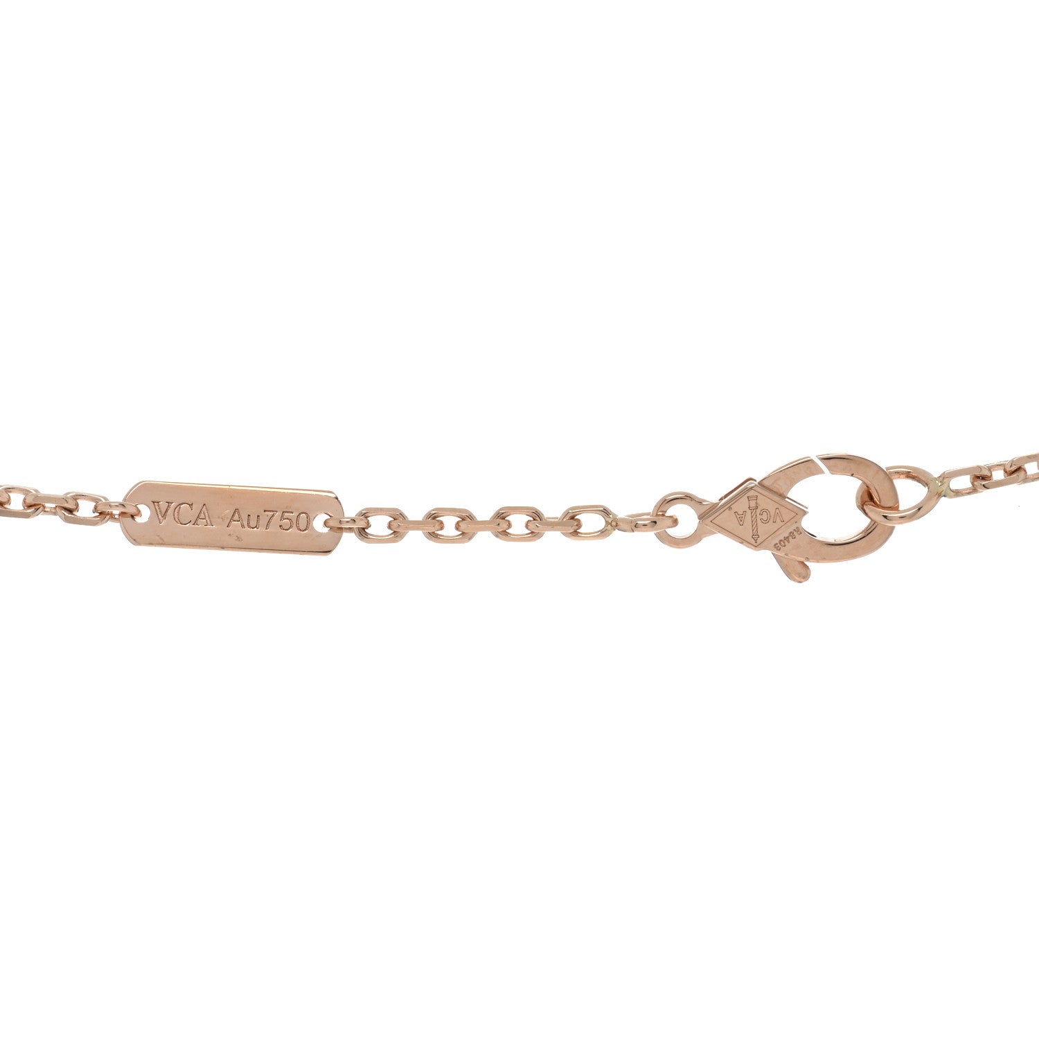 Van Cleef & Arpels 18K Rose Gold Diamond Small Frivole Pendant Necklace 4 of 5
