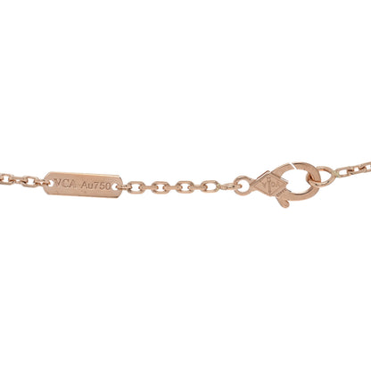 Van Cleef & Arpels 18K Rose Gold Diamond Small Frivole Pendant Necklace 4 of 5