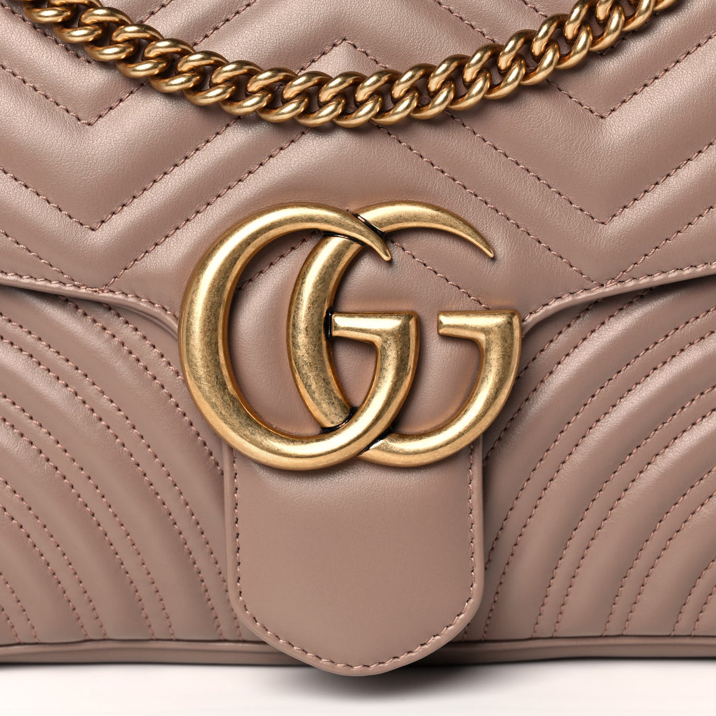 Calfskin Matelasse Medium GG Marmont Shoulder Bag Porcelain Rose