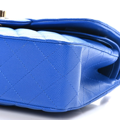 Chanel Caviar Quilted Small Double Flap Blue 10 of 10