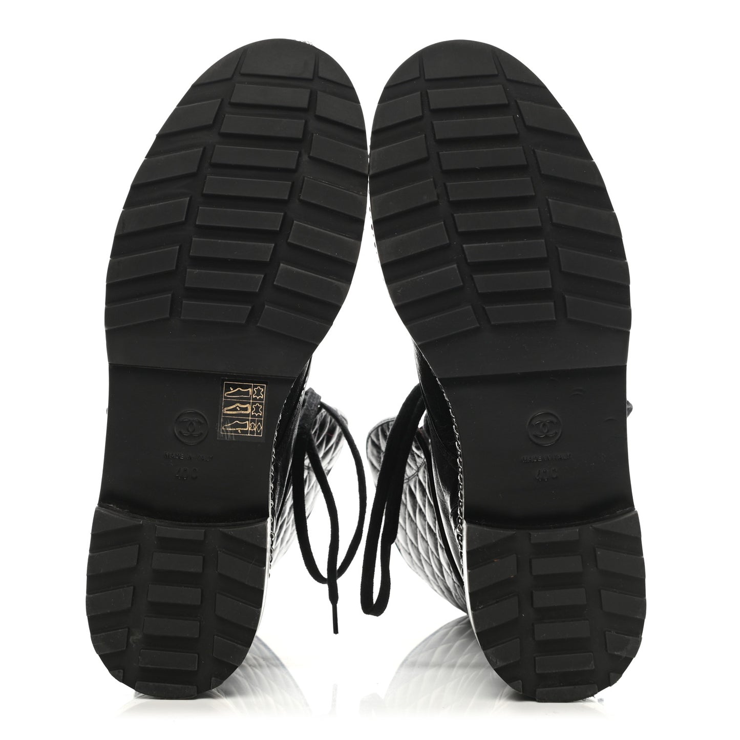Crackled Calfskin Velvet Pearl Combat Boots 40 Black