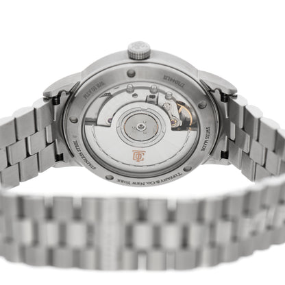 Tiffany Stainless Steel 34mm CT60 3-Hand Automatic Watch Blue 4 of 5