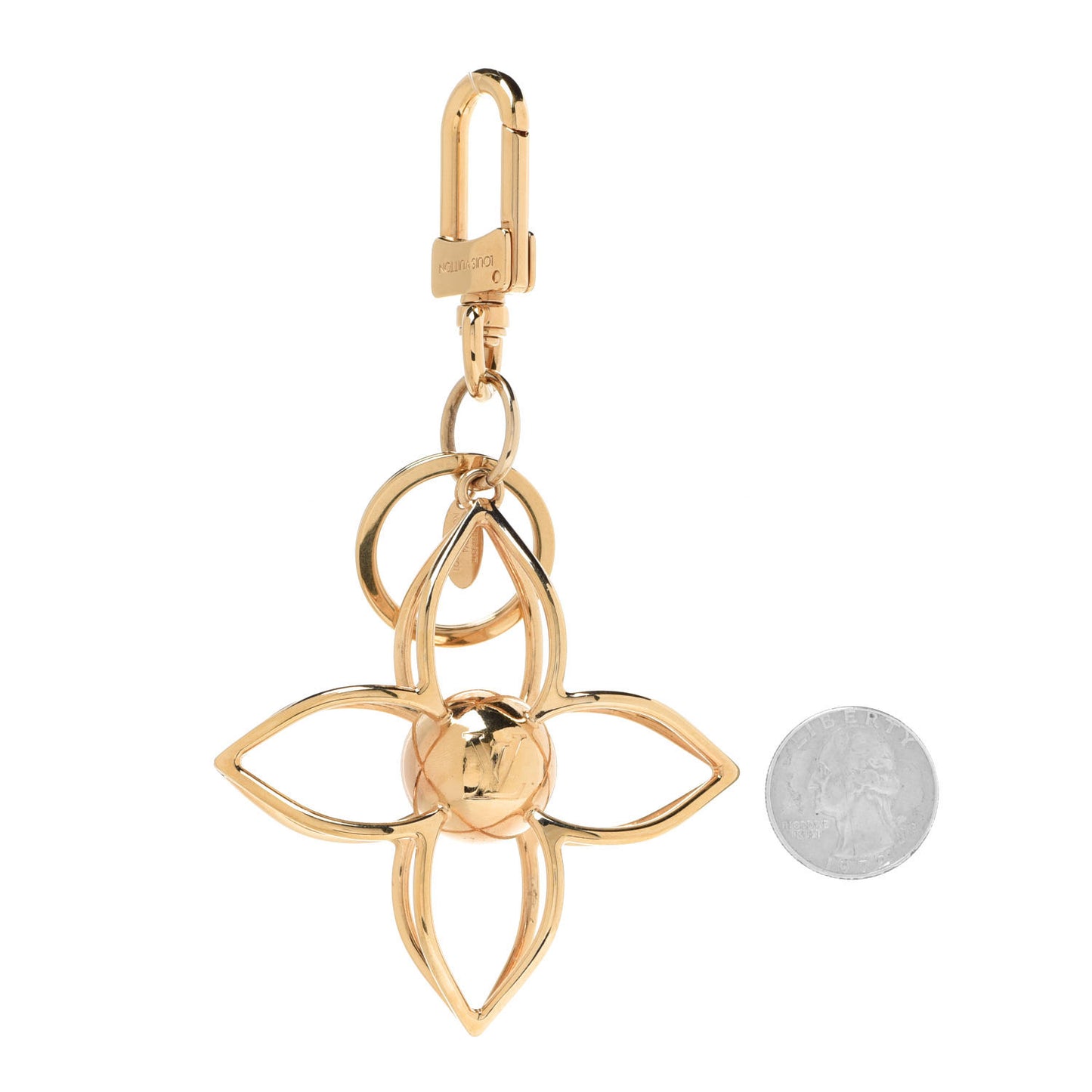 Sphere Bag Charm Gold