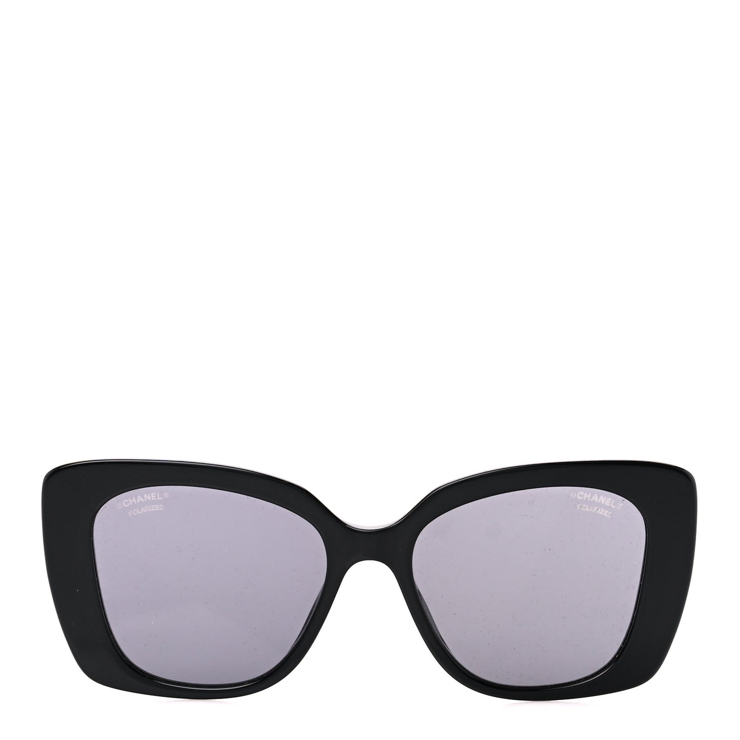 Acetate Strass Polarized Square Sunglasses 5422-B Black