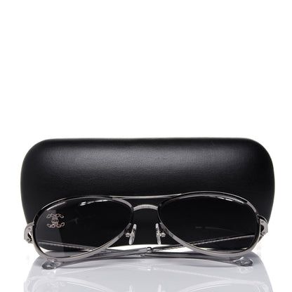 Chanel CC Pilot Sunglasses 2181-S Silver 7 of 7