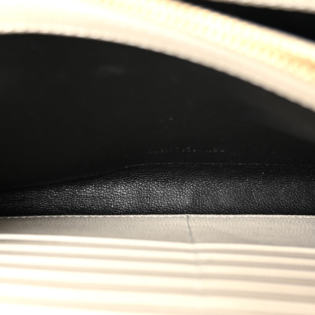 Grain De Poudre Matelasse Chevron Monogram Chain Wallet Crema Soft