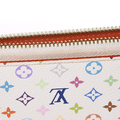 Louis Vuitton Monogram Multicolor Zippy Wallet White Orange 9 of 14