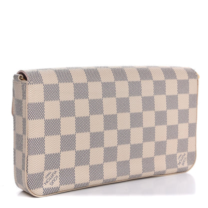 Louis Vuitton Damier Azur Pochette Felicie Chain Wallet Rose Ballerine 3 of 9