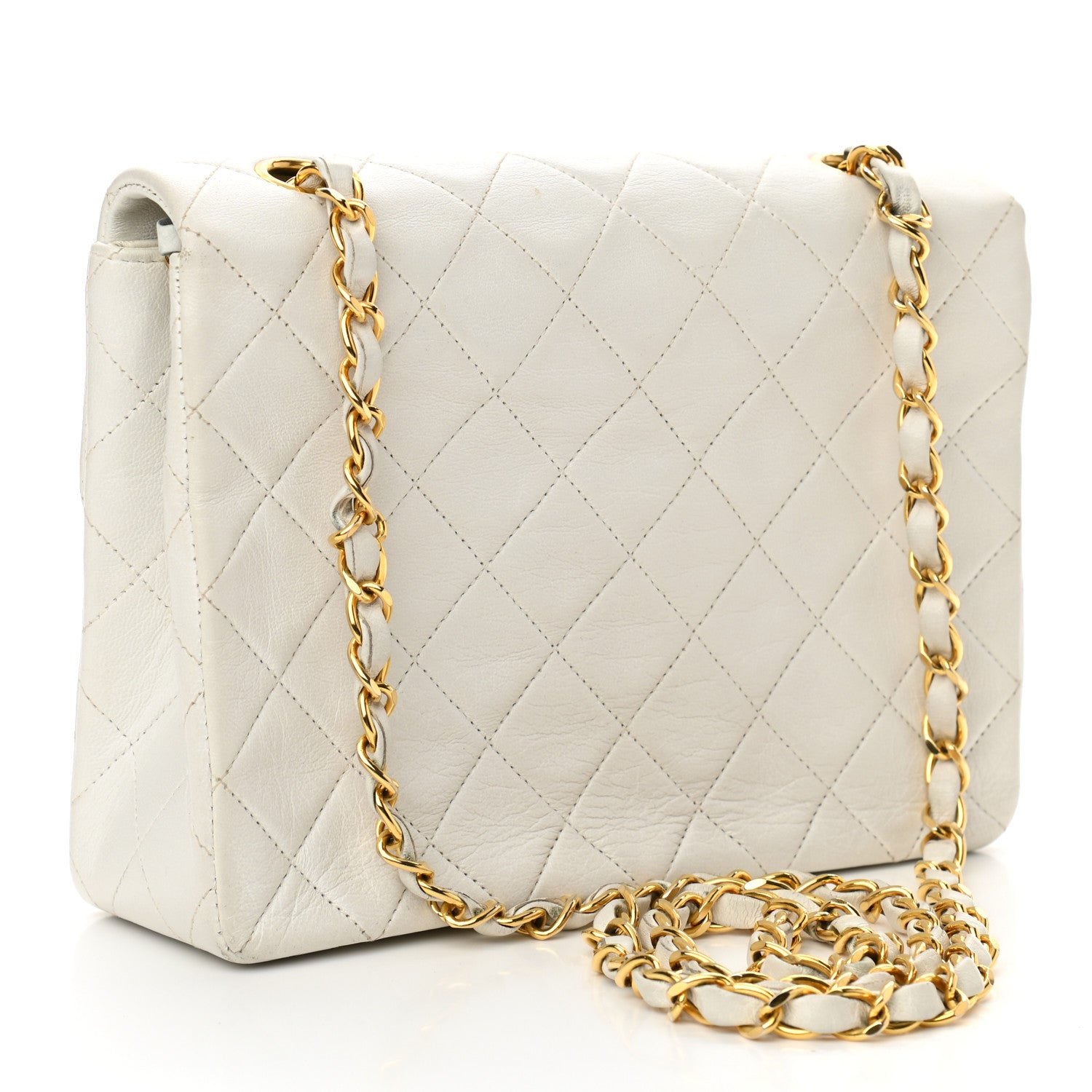 Chanel Lambskin Quilted Mini Square Flap White 2 of 9