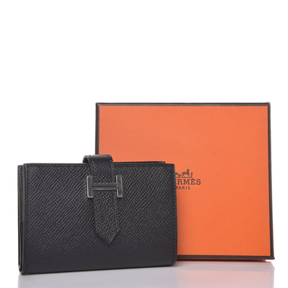 Hermes Epsom Mini Bearn Wallet Black 8 of 8