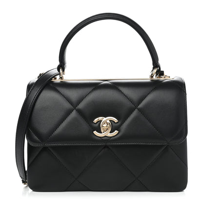 Chanel Lambskin Quilted Small Trendy CC Dual Handle Flap Bag Black 1 of 10