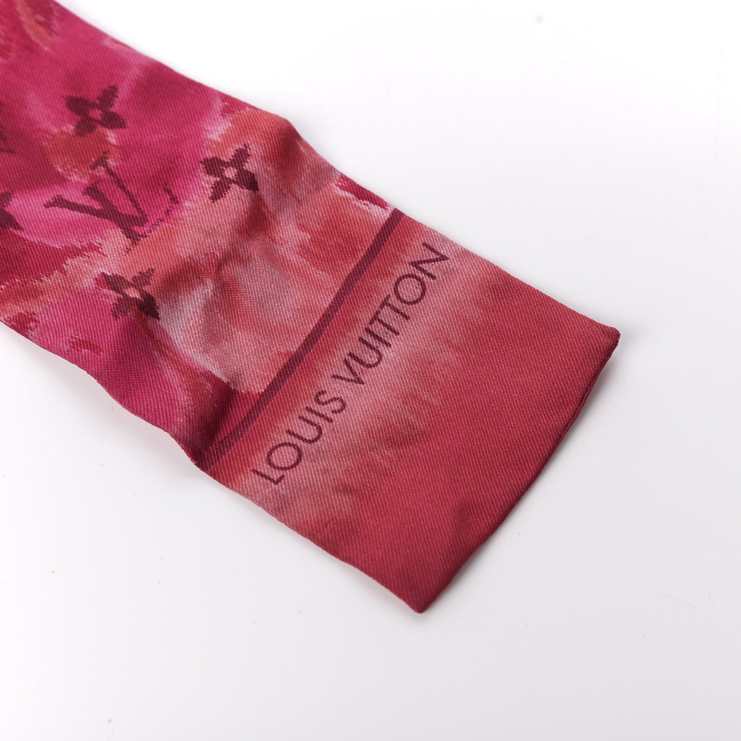 Silk Monogram Ikat Summer Bandeau Rose Indien