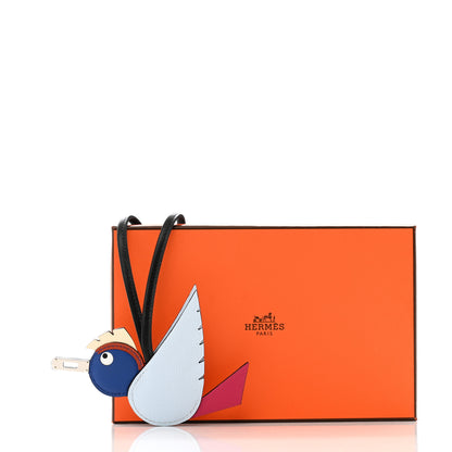 Hermes Epsom Swift Chevre Mysore Birdy Bag Charm Bleu Brume Rose Mexico Bleu Royal Cuivre Nata Black 5 of 5