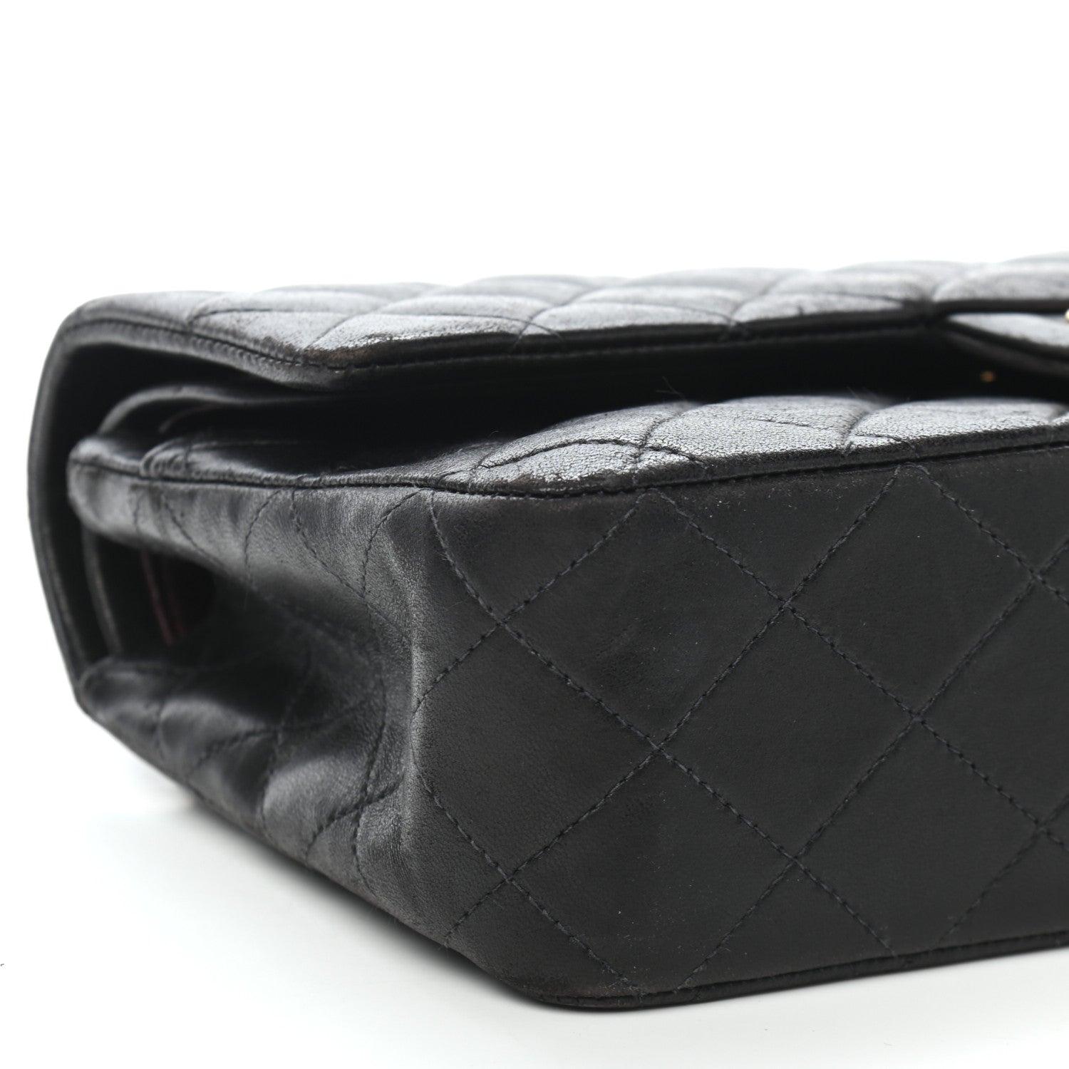 Chanel Lambskin Quilted Medium Double Flap Black 8 of 12