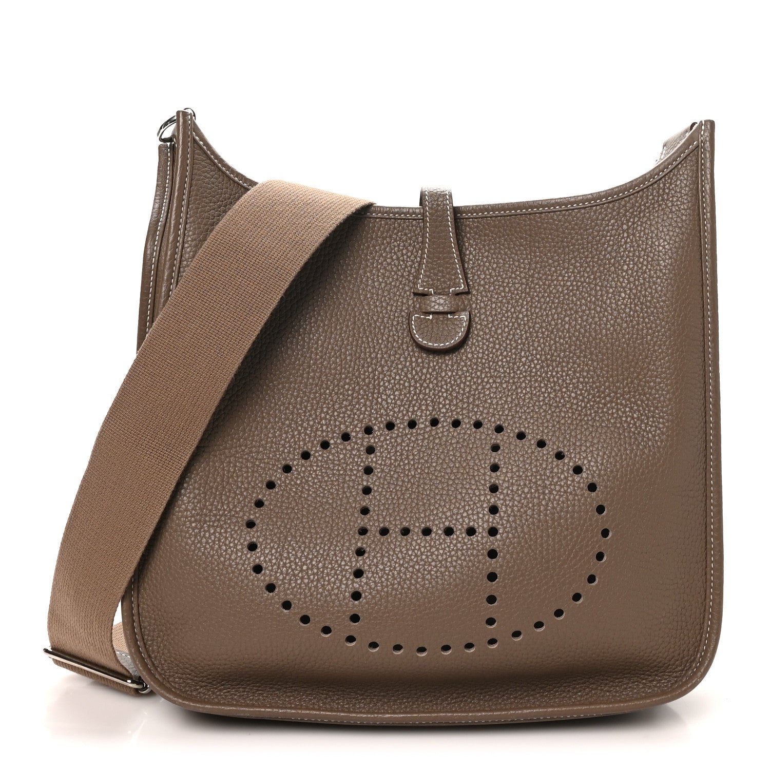 Hermes Taurillon Clemence Evelyne III PM Etoupe 1 of 10